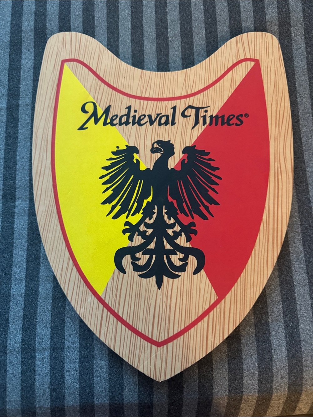Medieval times red and Yellow Wooden Shield